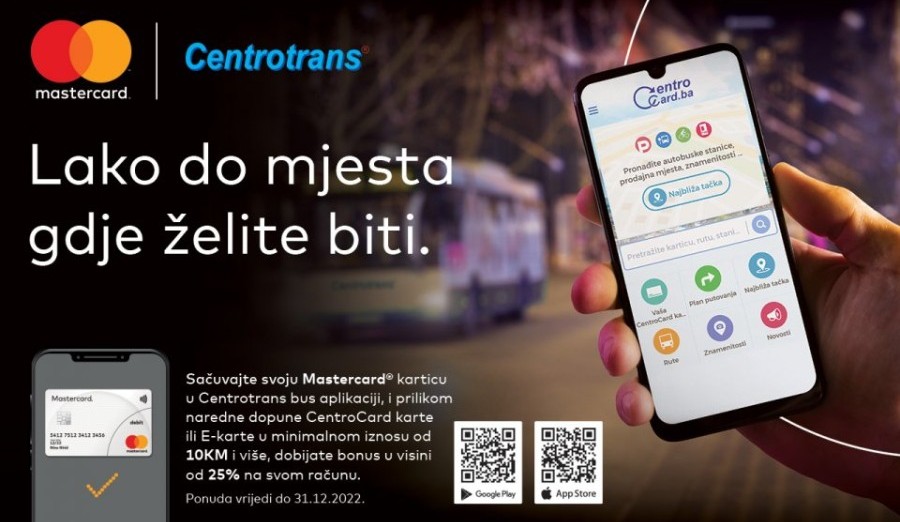 Mastercard i CentroCard BONUS možete ostvariti do 31.12.2022.